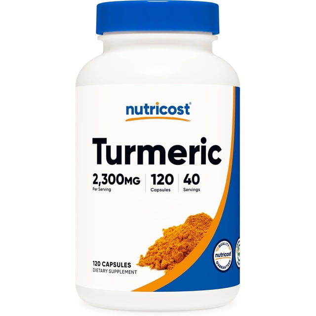 Nutricost Turmeric Utilizes 95% Curcuminoids | 2,300 Mg Per Serving | 120 Capsules | 40 Servings