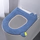 thumbnail image 4 of Asiento de inodoro Advancent Accesorios de hogar Calentador de invierno Cubierta de inodoro Azul oscuro, 4 of 6