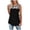 Black, variant on Tank Tops for Women Camisole Tunic Loose Leopard Sleeveless Ruffle Undershirt