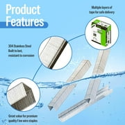 MEITE 21GA 80 Type 304 Stainless Steel Staples, 1/2 Crown 3/8 Length for Upholstery 10,000 Pcs/Box(2 Boxes)