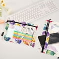 thumbnail image 4 of 2 Pack Pencil Bag 9.84x6.1 Inch 3-Ring Page Turning Folder Zipper Pencil Case Pencil Bag Page Turning File BagColoured Balloon, 4 of 6