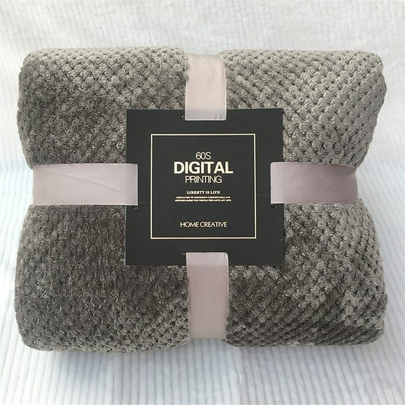 Couverture en Maille à Carreaux pour Lit Grande Douce Chaude Épaisse Respirante Textile de Maison Confort