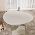 thumbnail image 5 of 59" Freestanding Bathtub, Luxury Handcrafted Stone Resin Soaking Bathtub with Overflow, Artificial Stone Bathtub, cUPC Certified, Glossy White, 5 of 9