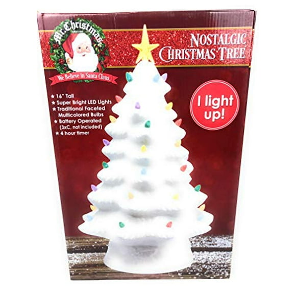 Mr. Christmas Arbre de Noël Nostalgique Lumineux 16 Pouces de Haut (Blanc)
