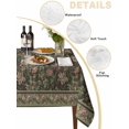 thumbnail image 5 of Sage Green Floral Suqare Tablecloth - 54 x 54 Inch, Ethnic Tribe Abstract Art Flowers Waterproof & StainResistant Tablecloth, Washable Oil-proof Table Cover for Dining/Party/Wedding/Camping/Buffet, 5 of 9