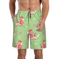 thumbnail image 2 of Uemuo Cute Poodle Dog Pattern Men's Swim Trunks Hawaiian Beach Bathing Suit Swimsuits Beach Quick-Dry Shorts with Pockets-Medium, 2 of 9