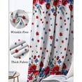 thumbnail image 3 of Red Blue Spring Floral Blackout Curtains for Bedroom Living Room Darkening Curtains 63 Inches Long Independence Day Navy Blue Stars Window Curtain 2 Panels Set Window Treatment Grommet Drapes 42"x63", 3 of 9