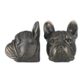 thumbnail image 4 of Creative Co-Op Decorative Antique Resin Dog Head Bookends, Bronze, Set of 2, 4 of 5