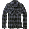 thumbnail image 4 of BRANDIT INDIVIDUAL WEAR Adult Male Flannel Check Long Sleeve Shirt, Color: Black/Gray Charcoal, Size: XXL, 4 of 7
