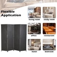 thumbnail image 5 of 4 Panel Room Dividers Foldable Privacy Screen Decorative Indoor Screen 6TF Wooden Office Dividers Partition Wall for Home, Office, Bedroom, Gray, 5 of 7