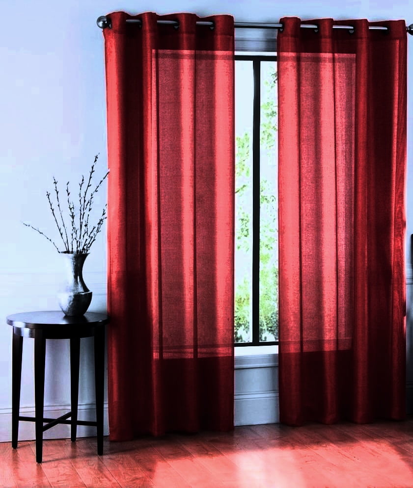 1pc Window Curtain Grommet Solid Voile Sheer Panel Treatment Drape New Decor 