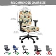 thumbnail image 5 of ZUXONGSY Rooster Flower Desk Chair Cover 2-Piece Polyester Rolling Chair Cover Computer Chair Seat Cushion Cover Replacement Backrest Slipcovers Gifts for Women Girls, 5 of 7