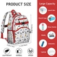 thumbnail image 4 of Minimalist Dinosaur Artistic Backpack with Baby Dino Pattern and Retro Hand-Drawn Watercolor Design, 4 of 6