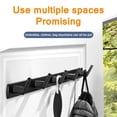 thumbnail image 2 of Colgador De Pared De Aluminio Para Aviones, Multifuncional, Elegante, Con 5 Ganchos, Estante Colgante De Almacenamiento Para Abrigo, Sombrero, Toalla, Dormitorio, Baño, Cocina, Porche (Negro) Guardurnaity HA017387-00, 2 of 7