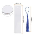 thumbnail image 2 of Unique Bargains Sublimation Blank Bookmark Double Sided with Dark Blue Normal Tassels, 4 Pieces, 2 of 5