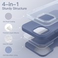 thumbnail image 3 of JETech Silicone Case for iPhone 15 Pro 6.1-Inch, Silky-Soft Touch Full-Body Protective Phone Case, Shockproof Cover (Winter Blue), 3 of 6