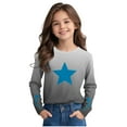 thumbnail image 5 of Kids T-Shirts Long Sleeve Gradient Color Fashion Tee Tshirts for Girls Boys Stars Print Casual Spring Fall Tops (3 Years, Black), 5 of 7