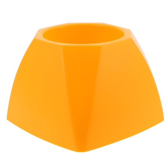 HONMEET Toilet Bowl Brush with Octagonal Base and Yellow Plastic Holder for Effective Bathroom Cleaning