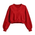 thumbnail image 6 of Cropped Hoodie for Womens Casual Crewneck Sweatshirts Workout Long Sleeve Drawstring Hooded College Teen Preppy Crop Tops Clothes 2026, 6 of 6