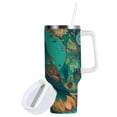 thumbnail image 3 of 30 oz Insulated Stainless Steel Tumbler Double Wall Stainless Steel Tumbler with 2-Way Drinking Beautiful Psychedelic Bird, 3 of 9