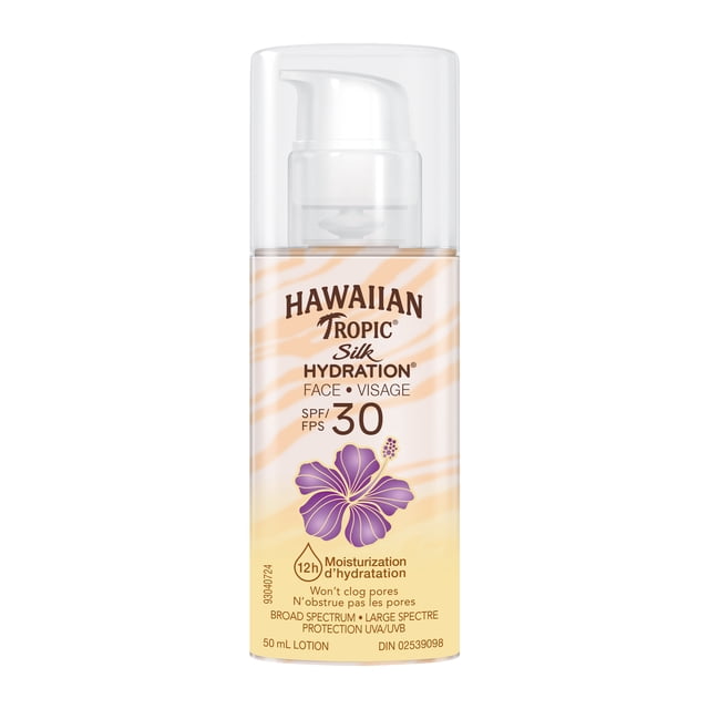 Hawaiian Tropic® Silk Hydration® Weightless™ Oil-Free Face Sunscreen Lotion, SPF30