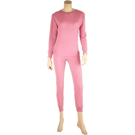 WuHou Women's 100% Cotton Thermal Underwear Two Piece Long Johns Set