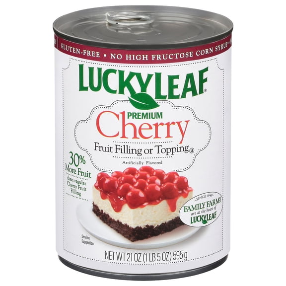 Pack Of 3 Lucky Leaf Premium Cherry Pie Fruit Filling & Topping, 21 oz (Package May Vary)