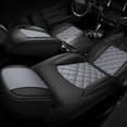 thumbnail image 5 of Car Seat Covers,Full Set for Ford Flex 2011-2019 :5 Seats Premium Luxury Leather Seat Cover Seat Protector Gray,Full Set(2 Row 5 Seats), 5 of 8