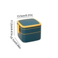 thumbnail image 3 of Double Layer Portable Lunch Box Japanese Style Bento for Office Worker Student Box for Food Grade Plastic Microwave Safe - Leakproof Fitness Meal, 3 of 6
