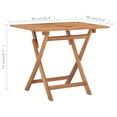 thumbnail image 5 of Bowery Hill Fine Sanded Teak HardWood Medium Outdoor Dining Set in Natural Teak, 5 of 11