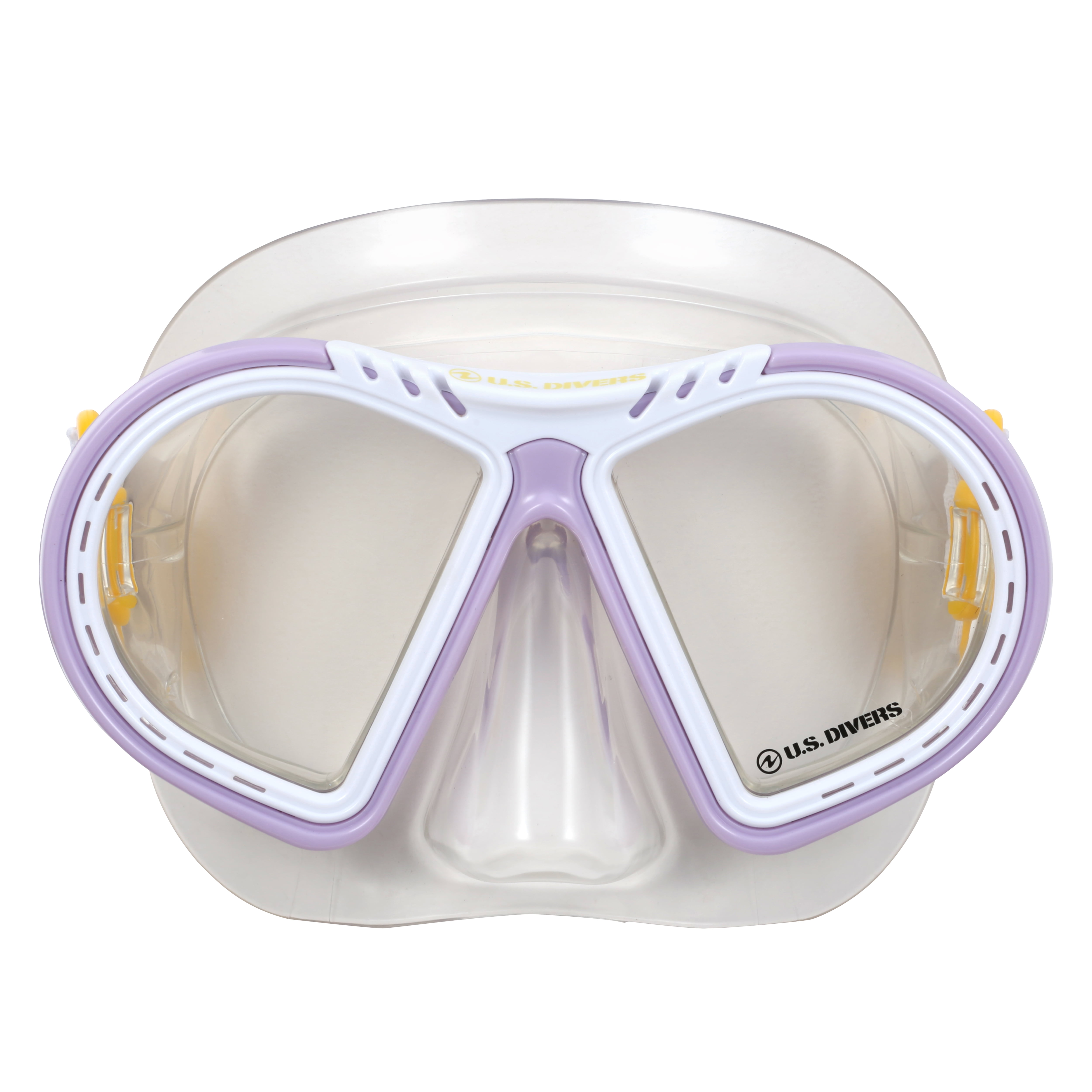 (2 pack) U.S. Divers Toucan Junior Snorkel Mask (White & Purple)