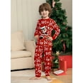 thumbnail image 5 of WIBACKER Kids Christmas Santa HO HO HO Pajamas Long Sleeve Holiday Pjs Set Toddler Boys Girls Xmas Jammies 2-14 Years, 5 of 11