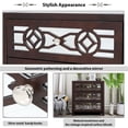 thumbnail image 2 of Storage Cabinet with 3 Drawers and Decorative Mirror, 28" Accent Assembled Sofa Console End Table for Entryway Dining Room Living Room, Solid Wood Frame and Legs with MDF Panels(Espresso), 2 of 7