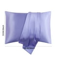 thumbnail image 5 of JeashCHAT Satin Pillowcase for Hair and Skin, 2 Pack Standard 20"x26", Soft Washable Simulated Silk Pillow Case with Envelope Closure, Purple, 5 of 5