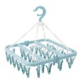 thumbnail image 3 of Laundry Hanger, Windproof Hook Clothes Drying Rack with Non Slip Teeth and Steel Springs Socks Hanger Laundry Room Closet Clothes Line Shower Curtain Rod, 3 of 8
