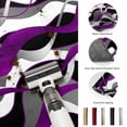 thumbnail image 5 of Small Round Rug 3Ft, Modern Geometric Non-Slip Washable Circle Rugs Carpet, Abstract Minimalist Lines Purple Black Indoor Outdoor Rug Floor Mats Throw Runner for Bedroom Living Room Bathroom, 5 of 8