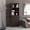 Stained Walnut, variant on TUHOME Home 2-Door Bookcase with Enclosed Cabinet Storage and Three Open Multi-Tier Shelve