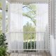 thumbnail image 2 of Cortinas transparentes para ventana, color blanco liso, ligeras y aireadas, con ojales en la parte superior (132 cm de ancho x 241 cm de largo), 2 of 5
