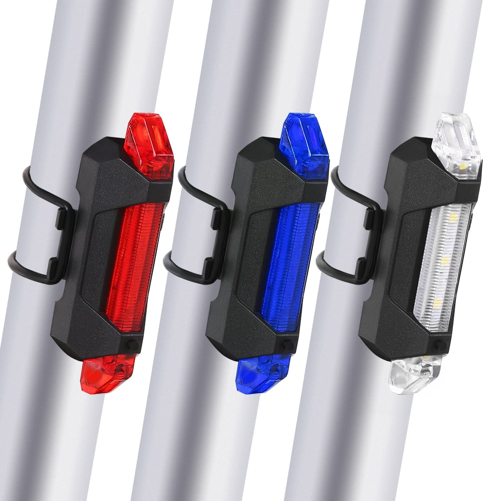3pcs Super Bright USB Rechargeable Bike Taillight Cycling Bicycle Tail