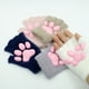 thumbnail image 3 of Guantes de silicona 3D con forma de garra de gato, bonitos guantes de peluche de gato para niñas, guantes cálidos con imitación de visón y garra de gato, 3 of 6
