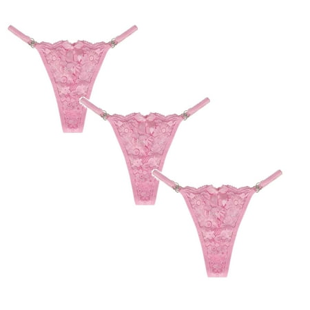 Women s G String Underwear 3-Pack Lady Breathable Comfort Panty M
