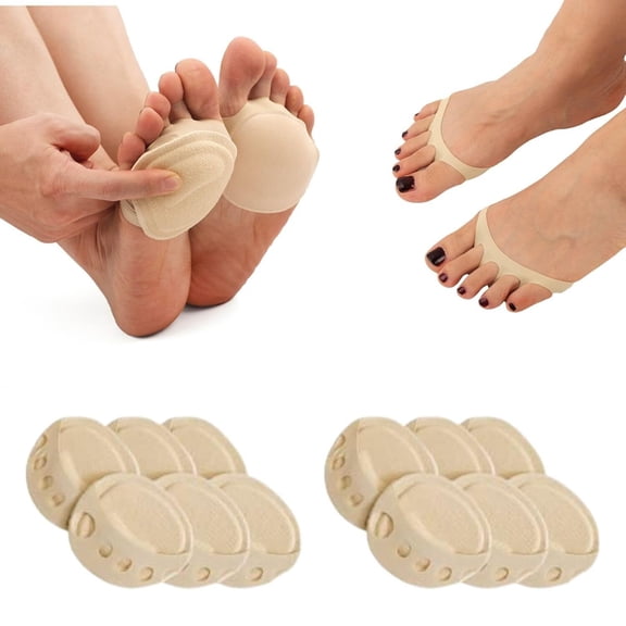 Ball of Foot Cushion Socks, Women'S Toe Cover with Padding, Toe Topper Socks