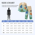 thumbnail image 4 of Picia Colorful Plants And Insects Pattern Men’s Long-Sleeve Sleepwear Set - Soft 2-Piece Loungewear with Pockets, Comfy PJs for Relaxing Nights-Small, 4 of 7