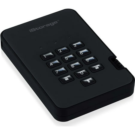 iStorage - diskAshur² 2TB External USB 3.2 Gen 1 Portable Secure SSD with Hardware Encryption - Black