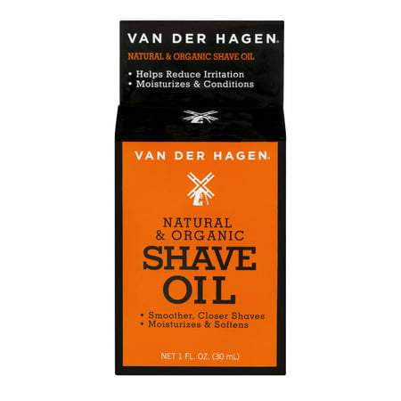 Van Der Hagen Natural & Organic Shave Oil, 1.0 FL (Best Organic Shaving Cream)