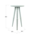 thumbnail image 3 of Décor Therapy Silverwood Allison Compact Round Accent Table with Turned Legs, Ice Blue, 3 of 5
