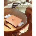 thumbnail image 4 of Funda para pasaporte ALLIVE de piel auténtica con ranura para Airtag, color beige, 4 of 6