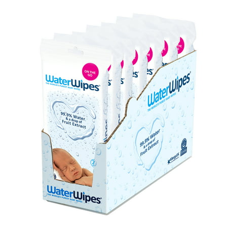 WaterWipes Sensitive Baby Wipes, Unscented, 196 Count (7 Packs of