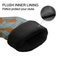 thumbnail image 4 of Golf Club Head Cover Waterproof Leather Golf Accessories HeadCovers Set Driver Headcover for Women Men Geometric Striped Grid, 4 of 5