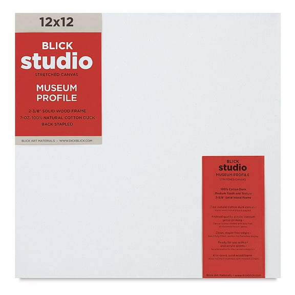 Blick Studio Stretched Cotton Canvas - Museum Profile, 12" x 12"